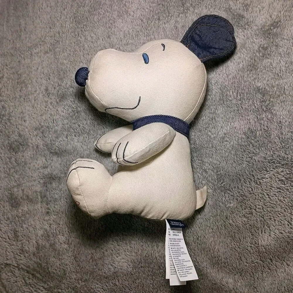 American Eagle Limited Edition Denim Snoopy Peanuts 8” Plush Stuffed Animal Rare